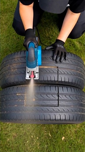 Don't Throw Away Old Tires! Build THIS Instead 🤯 #diy #upcycling