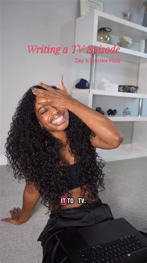 Stephanie | TV Writer ✨ on Instagram: "Day 3 of being on episode! Today is all about making sure we’re prepared to pitch to the writers room and practice makes perfect. I focus on memorizing the shape of the episode by writing it out on flash cards and putting them on the board over and over again. Flash cards: @officedepot Software: @finaldraftscreenwriting Desk and pillow and whiteboard: @amazon Outfit: @houseofcb Hair: @patternbeauty and @ecostyle_us #screenwriting #filmmaking #womeninfilm #w