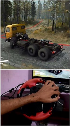 Mudrunner + Graphic Mod + Reshade Steering wheel Gameplay #2 #shorts #spintires #mudrunner #logitech