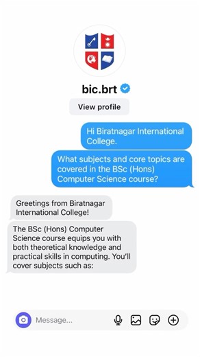 Biratnagar International College on Instagram: "Start your journey into the exciting world of computing! 💻✨ Admissions are now open for our BSc (Hons) Computer Science programme. Learn not just the theory, but also gain hands-on experience in AI, Big Data, and Cloud Computing. Develop the skills you need to succeed in today’s fast-paced tech world. 🎓 Start your path to success with us! 🌟 #LifeAtBIC #BICSecuredFuture #PurbaKoIslington"