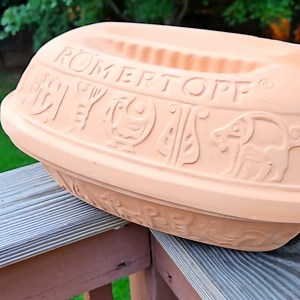 Vintage 1993 NEW Romertopf Terracotta Clay Baker Roaster  #111  Unglazed Mexico