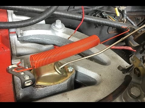 Installing the choke and throttle return spring