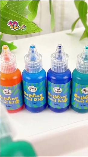 12 Colors Marbling Paint Kit!