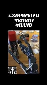 Simple cylinder grasp, first lift from flat surface #robot # hand #robothand #robotics #3dprinting