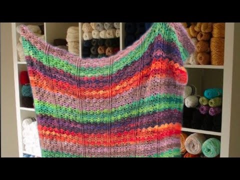 Colors of autumn crochet afghan completed