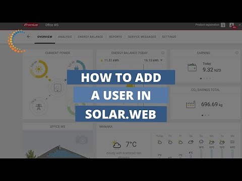How to add a user in Fronius Solar Web