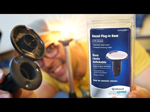 How to Install a Light Plug on a Boat - Attwood Nav Light Plugin Base!