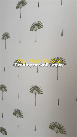 Let’s Do The Rooms | Shop Home Decor Online on Instagram: "DIY Palm Tree wall stickers ✨🫶🏻 #tropicalwallpaper #indianhomedecor #walldecor #diyhome #diywalldecor"