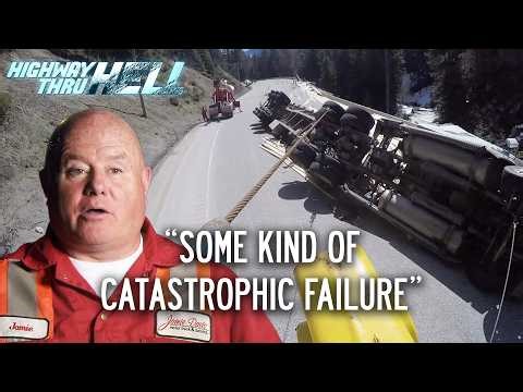 When A Lumber Truck Loses Control On A Tight Corner | Highway Thru Hell
