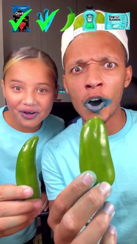 Extreme Giant Blue Food Challenge!