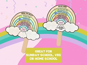 How to Pray Rainbow Fan Craft Sunday School Prayer Craft Kid Bible Study Activity Christian Bible Printable Activity Prayer Craft Printable - Etsy
