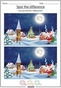 Christmas Spot The Difference Activity Sheet