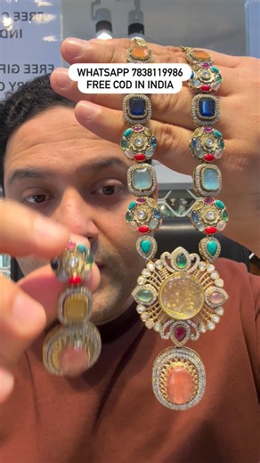 ✨ The World’s Most Mesmerizing Multi-Gemstone Fusion Necklace ✨ (Imagine a cascade of shimmering gems—rubies, emeralds, sapphires, and more—fused in hypnotic harmony, turning heads and stealing hearts wherever you go. This isn’t just jewelry; it’s pure magic draped around your neck!) 🎁 Every order unlocks a FREE surprise gift – because you deserve that extra sparkle! 📦 Cash on Delivery across India – shop risk-free! 🏠 Swing by OSR Jewellers, C-115, Lajpat Nagar 1, New Delhi 💬 DM/WhatsApp: 78
