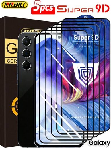 5pcs 2.5D Full Coverage High-Definition Tempered Glass Screen Protector, 9H Hardness, Compatible With Samsung Galaxy A07/A17/A06/A16/A55/A35/A25/A15/A05/A05S/A54 Series, Galaxy S26 Ultra/S26+ Plus/S26/S25 Ultra/S25+ Plus/S25/S24 Ultra/S24+/S24/S24FE/S23+/S23/S22+/S22/S21+/S21/S23 Series, FE/S21 FE Series, Series (Note: This Product Does Not Support Ultrasonic Fingerprint Unlock Function) | SHEIN