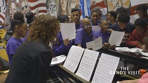 Students from ETM partner school M.S. 529 were thrilled by a visit from Broadway's The Band's Visit cast members Katrina Lenk and #GeorgeAbud! The cast members answered questions and performed for the students. The students returned the favor by performing the song "Answer Me" from the cast's production! ETMonline.org | Education Through Music