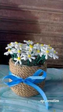 02/100 days challenge/DIY Cotton buds flower pot / diy flowerpot / #_np_creation #ytshorts #shorts