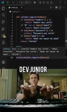 NOVATO vs EXPERTO en Python 😱🔥 — ¿Cómo validan datos de un formulario SIN 10 if? #pypシ #dev #python