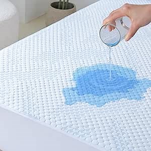 Nano-Cooling Fiber Mattress Protector Full Size (54" x 75") 100% Waterproof, Cooling Experience Unrivaled Comfort Perfect for Every Family