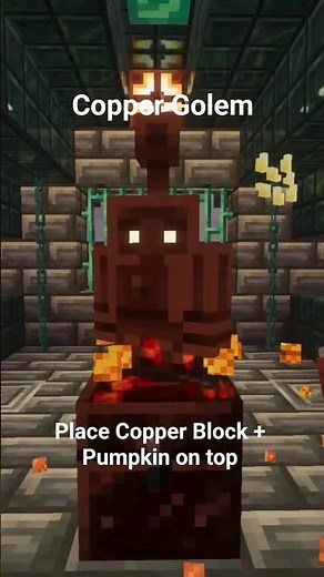 How to CREATE a COPPER GOLEM in Minecraft 1.21! 🟠 Quick & Easy #Minecraft #Shorts