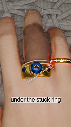 Eliza on Instagram: "Ring STUCK on Swollen Finger? 💍 The String Coiling Technique"