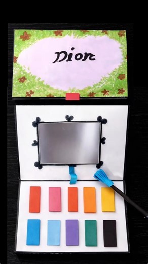 How to make origami eyeshadow palette | #shorts #craft #papermakeup