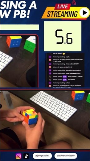 Live Solve 🔴 Road to Sub 10 🤩🔥 #cuberushstore #speedcuber #speedcube #rubikscube #speedcubing