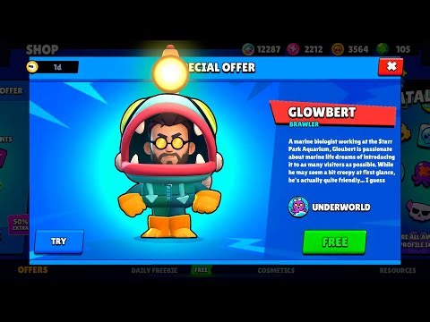 🔦GLOWBERT FREE GIFTS!!!🎁✅ NEW BRAWLER Brawl Stars
