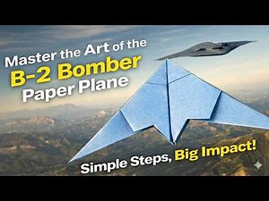 How to fold a paper airplane that flies forever without falling, a B-2 Bomber | Paper airplane