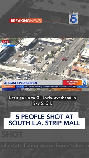 #BREAKINGNEWS: Five people have been shot at a strip mall in the Vermont Vista area of South Los Angeles. | KTLA 5 News