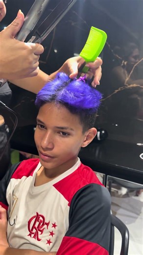 Tutu straightening her hair #explore #couple #vlog