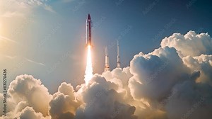 Rocket Launching Into the Sky Generative AI