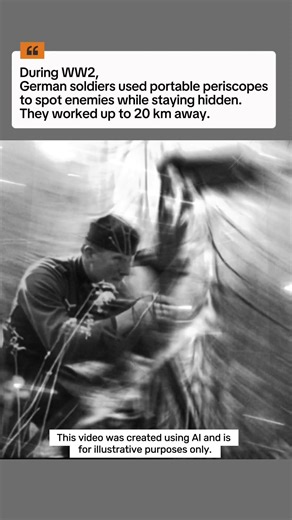 German soldiers used portable periscopesto spot enemies #spyoptic #ww2 #crazyhistoryfact #history
