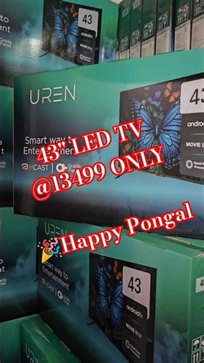 🔥 Pongal Offer 🔥43 inch UREN Smart LEDTV 📺MRP 30,000 ➝Offer ₹13,499Stock Limited – Seekiram Vaanga!
