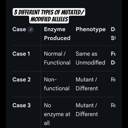 #mutation , 3 types of modified allele's function..