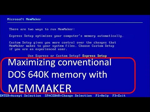 Using MEMMAKER to maximize your conventional MS-DOS memory for classic gaming