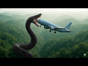 “Unbelievable! Giant Snake Attacks Airplane 🐍✈️”