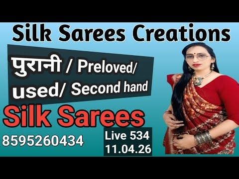 pure silk handloom used sarees/preloved/pure silk handloom sarees is live 534