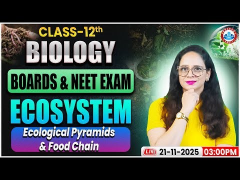 Ecosystem | Food Chain & Ecological Pyramids | Class 12 Biology | UP Board English Medium RWA
