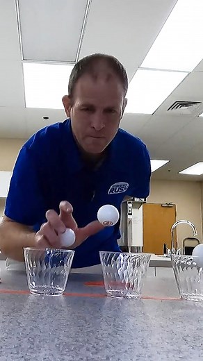 Fastest time to bounce a ping pong ball into five cups 🏓 1.64 seconds by David Rush 🇺🇸 | Guinness World Records