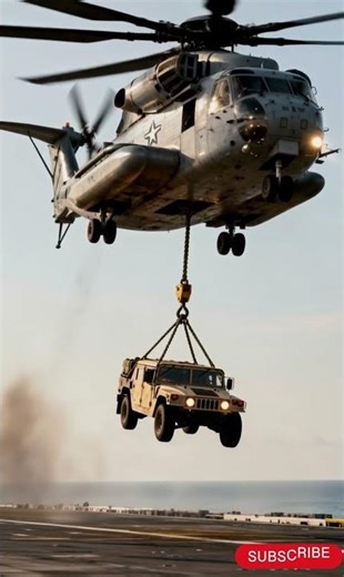Insane Helicopter Lifts Humvee Above the Sea! 💪