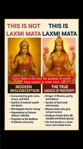 Laxmi Mata is NOT Just Money ❌ | Real Meaning Explained 🪷 #maalaxmi #matarani #laxmi