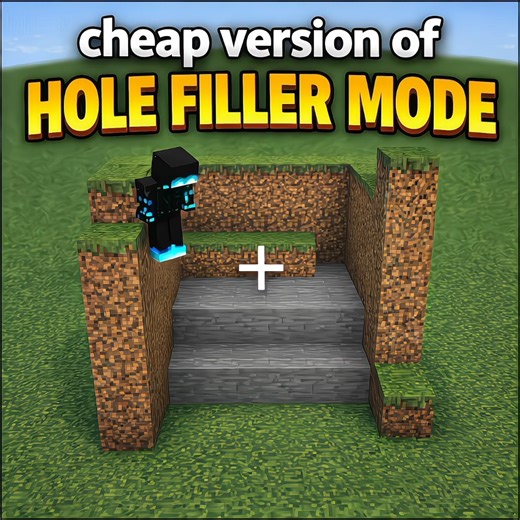 cheap version of hole filler mod be like 😂 #minecraft #cheap #mods #mcpe #viral #trending