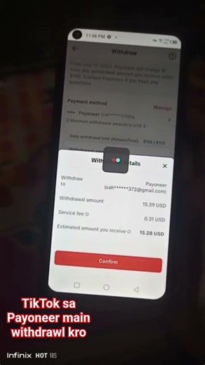 Withdraw TikTok Earnings to Payoneer in 1 Minute 💸 (Live Proof)