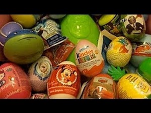 NEW Huge 101 Surprise Egg Opening Kinder Surprise Disney Cars Frozen Mickey