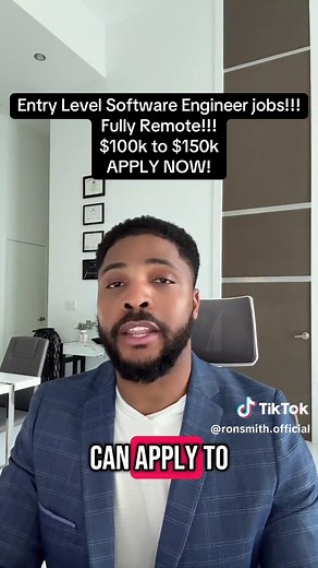 (2) Fully Remote Entry Level Software Engineer Jobs paying $100k to $160k 💰💻 I have 2 remote software engineer jobs that I’m scheduling interviews for right now. Apply ASAP before the role closes. - Posted Feb 23rd 🔥 Want more job leads? Drop a “🔥” in the comments! #FullyRemote #EntryLevelSoftwareEngineerJobs #RemoteTechJobs #HiringNow #WorkFromAnywhere #TechJobs #SoftwareEngineer #fyp #viralvideo