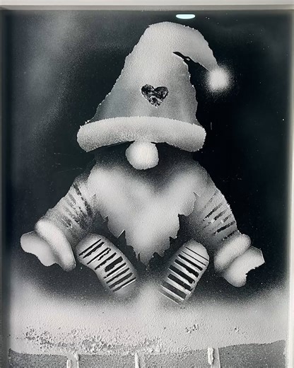 Christmas Gonk out of snow spray | Magic Hands Creations