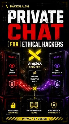 Private Chat For Ethical Hackers (SimpleX)