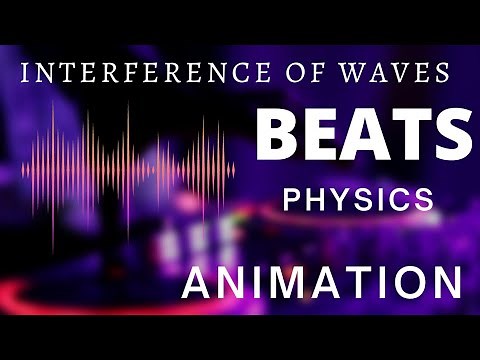 Beats physics animation. How beats are created through interference of waves? Waves and beats.