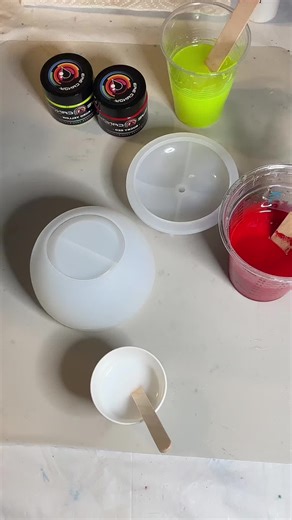 Gorgeous Red Epoxy Resin Art