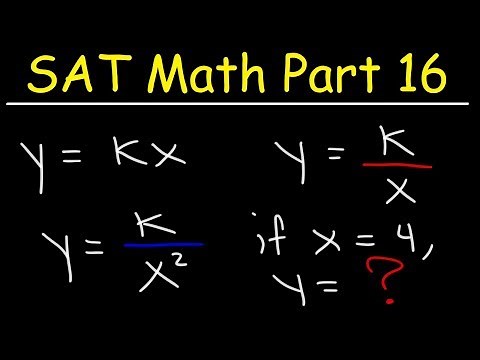 Direct Variation Problems - SAT Math Part 16